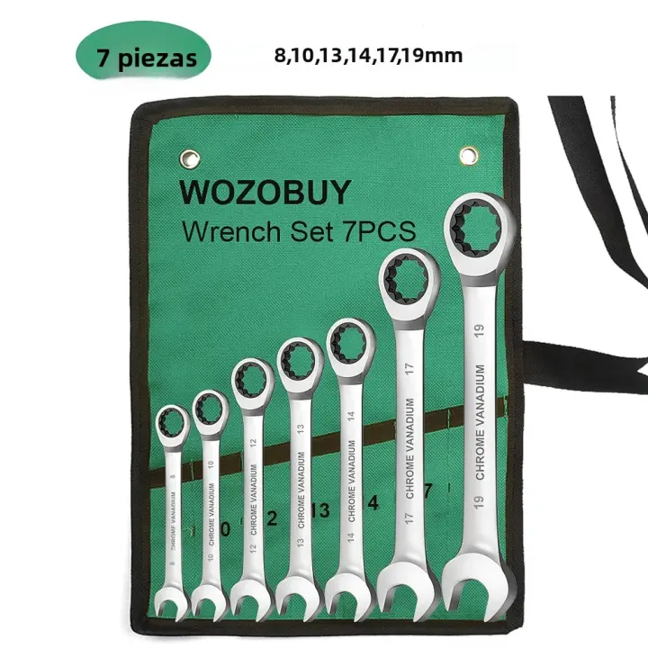 Juego De Llaves De Encaje Key Ratchet Set Metrิกo Con Anillo De 72 Dientes Y Soporte De Torque Herramientas De Reparación De Coches - 1