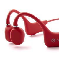 Auriculares de Conducción Ósea Verdadera | Cascos Deportivos Inalámbricos Bluetooth | Sonido Estéreo 3D, rojo A5X - details 8