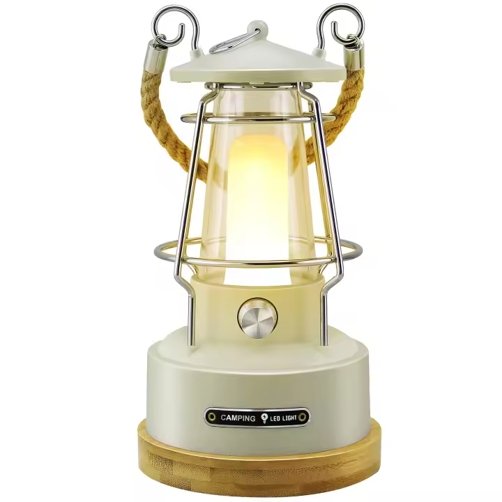 Lanterna De Camping Retro VN Recargable Y Dimmer LED Impermeable Y Batería Potenciada Luz De Camping Vintage Con Fuente De Alimentación DRY BATTERY - 1