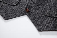 Chaleco Retro Para Hombres Con Cadena Y Bolsillos Estilo Tweed Escocés Casual Vintage Británico Adecuado Para Fiestas Y Tiempo Libre Talla US S a XXL - details 14