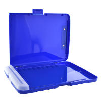 Soporte con Pinza Porta Documentos de Plástico Resistente con Tapa y Pinza Metálica - Office Box - details 2