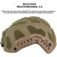Casco Táctico De Dos Capas Alta Corte Con Tapa De Ajuste Rápido Y Knob Velcro Para Ciclismo Y Protección Esportiva Equipamiento Unisex Tamaño 52-62cm - details 5