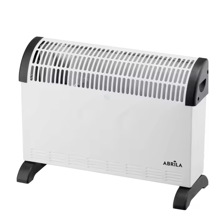 Convector eléctrico FABRILAMP en color BLANCO. Realizado en metal y policarbonato. Equipado con 2000 watios de potencia y TERMOSTATO REGULABLE, permitiendo ajustar entre tres niveles de potencias de calefacción,  750 watios, 1250 watios y 2000 wat - 1