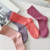 Calcetines Para Mujer Transpirables Basicos Y Sencillos De Color Caramelo Cómodos Y Coloridos Calcetines De Pies Frescos De Algodón Poliéster Y Spandex - details 6