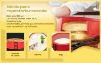 Banner - Molde Desmontable de Silicona para Bizcochos rojo 22 cm