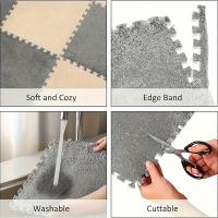 15pcs Azafatas Interlocking De Terciopelo Grueso Para Dormitorio Y Sala De Estar Lavables Aislantes De Sonido Cálidos Para Todas Las Estaciones - details 1
