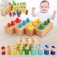 Juguete Educativo De Madera Montessori Para Niños Juguetes De Desarrollo Sensorial Y Práctica De Cilindros Y Agujeros Edad Recomendada 3-12 Años - details 2
