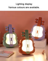 Lámpara De Noche LED Violín Cargable Por USB Luz RGB Para Dormitorio Iluminación De Mesa De La Cama Adecuada Para Alimentación Nocturna - details 10