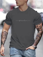 Camiseta De Verano Para Hombre Talla Grande Algodón 100% Estampado De Libre Diversión Cuello Redondo Manga Corta Casual - details 7