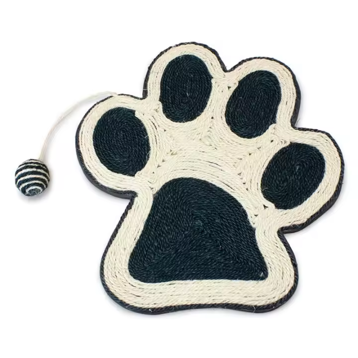 Rascador para gatos huella negro con bola - 40 x 36 cm Arquivet - 1