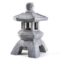 Lámpara Solar De Resina Creativa Torre De Luces De Palacio Decoración Zen Para Jardín Y Patio Iluminación Solar Pagoda Luces - details 7