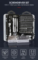 Juego De Destornilladores Precisi\u00f3n 138 En 1 Con Imanes Kit De Herramientas Multifuncionales Para Reparaci\u00f3n De iPhone Xiaomi PC Incluye Destornillador Y Broca - details 0
