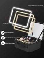 Estuche De Maquillaje Para Mujer Con Espejo Y Gran Capacidad LED Inteligente Estuche De Belleza Y Cuidado De La Piel Para Viajes Estilo Minimalista - details 7