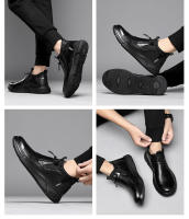 Zapatos De Seguridad Para Hombre Indestructibles Con Punta De Acero Protección Contra Punzadas Botas De Trabajo Resistentes Al Agua Material Superior De Cuero Microfibra - details 11