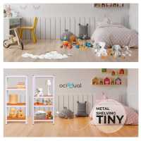 Ociodual Estanteria Metalica Tiny Blanca, Estante Ideal para Hogar, Estanterias Trastero, Muebles, Oficina, Estanterias Almacenaje Divisible, Sin Tornillos, 240kg, 4 Baldas MDF, 150x60x30cm - details 2