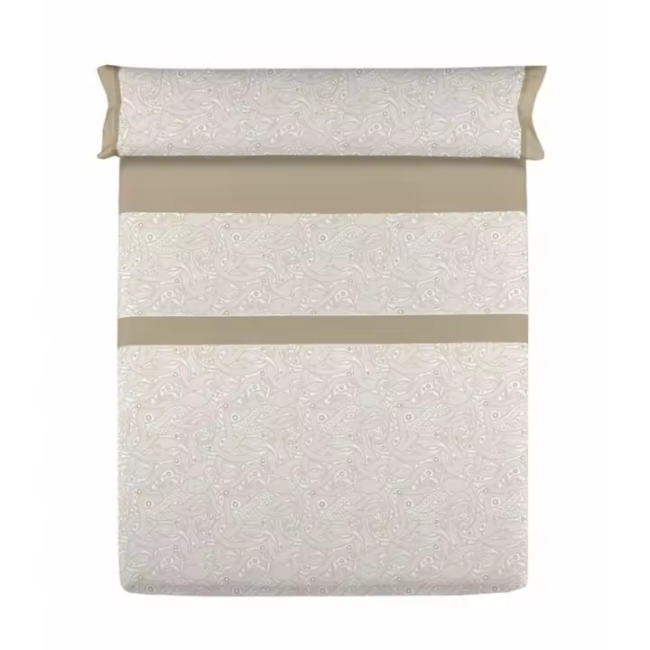 D'Or - Juego de Sábanas D'Or VALENTINA Beige Cama de 135 - 1