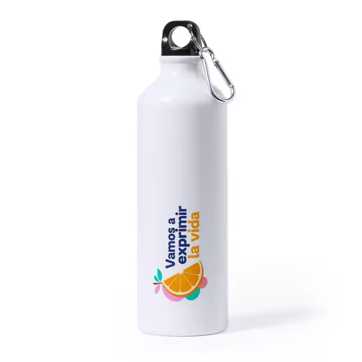 MERCHANDMANIA Bidón Grande 800 ml acero inoxidable frase motivadora vida lucha esfuerzo ánimo deporte deportivo con mosqueton botella - 1