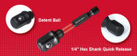 Juego De Llaves De Impacto Geinxurn 1/2" Con Extensión De 3 Pulgadas Y Soporte Adaptable Para Taladro Potente a Llavero De Alta Torque - details 5