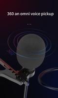 Mini Micrófono Portátil Con Colar Clip Para Transmisiones En Vivo Y Grabación De Computadora Reducción De Ruido Color Rojo - details 2