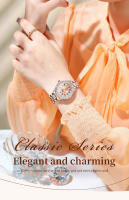 Reloj De Cuarzo Elegante Para Mujer OLEVS 9943 Con Dial De Diamantes Impermeable De Acero Inoxidable Display Romano Certificación Original - details 0