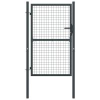 vidaXL Puerta de Malla de Jardín de Valla Acero Galvanizado Gris Dimensiones 100 x 125 cm,  100 x 175 cm,  100 x 200 cm y mas - details 2
