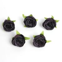 2/5/10Pcs Cabezas De Flores Artificiales Negras Para Decoración De Boda Y Habitaciones Arreglo Floral Falso Para Wreath DIY Y Regalos - details 9