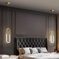 Lámpara Colgante De LED Brillante Para Dormitorio Y Sala De Estar Decoración De Techo Estilo Nórdico Lámpara Pendente De Metal Para Cocina Y Habitación - details 1
