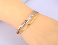 Pulsera De Cadena De Serpiente De Titanio Y Acero Inoxidable Para Mujer Lokaer Pulsera Bohemia De Tres Colores Trendy Joyería Para Fiesta B21124 - details 4