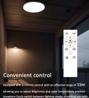 Lámpara De Techo Plana LED Ultra Delgada 20/24W Redonda Para Cocina Dormitorio Basamento Pasillo Sala De Estar Iluminación Diaria Ajustable Color Negro - details 12