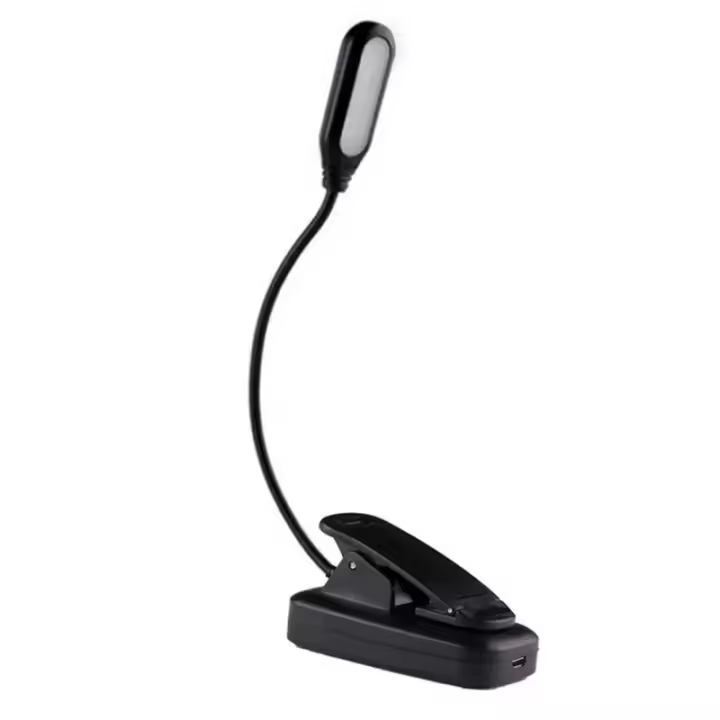 Luz De Libro Portátil Mini LED Protección Ocular Lámpara De Lectura Flexible Ajustable Dirección Para Estudio Y Dormitorio - 1
