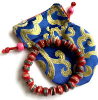 Pulsera Hombre Mujer Nepal Artesanía Hecho a mano Tradicional Hueso Jak con bolsa Tibet Fuerza Vital Yoga - details 2