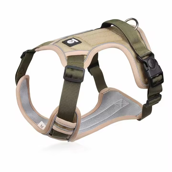 Harnés Reflectante Para Perros Medianos Y Grandes Collar Labrador De Tela De Oxford Ajustable Para Entrenamiento Y Caminar - 1