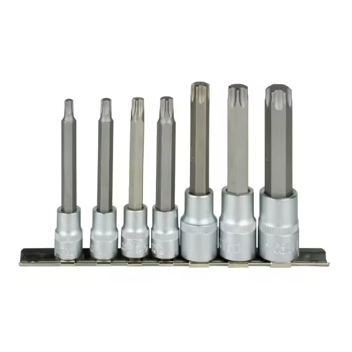 JBM 53084 JUEGO DE 7 PUNTAS TORX DE 3/8" Y 1/2" - 1
