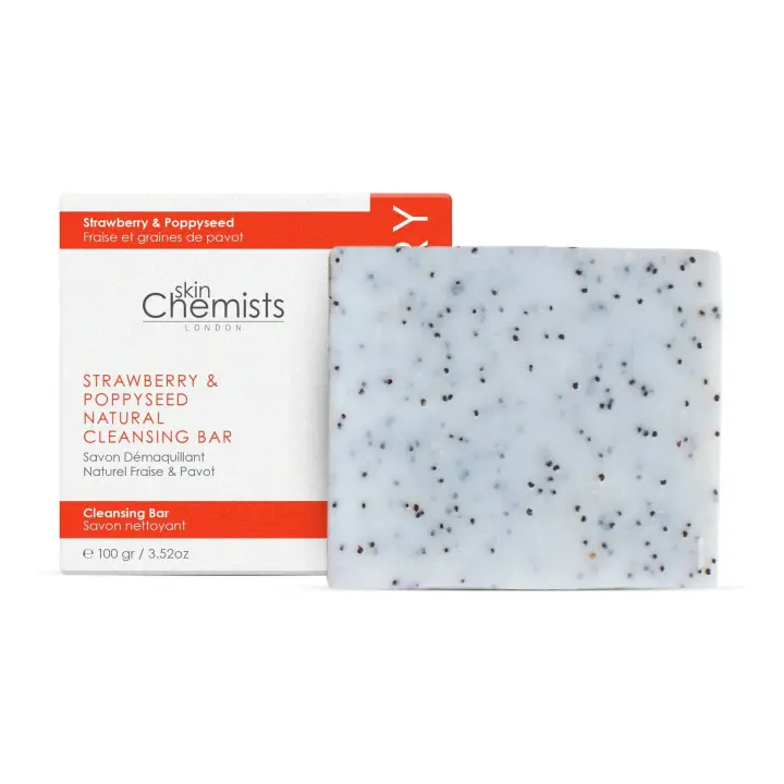 Skin Chemists Pastilla Limpiadora de Fresa y Semillas de Amapola - 1