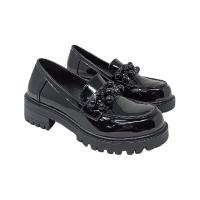 Mocasines de Mujer en Charol Sintético con Forro de Textil Polipiel y Detalle de Pedrería - TULIPANO - details 2