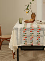 Mantel Rectangular De Lino Para Decoración Rustica Y Vintage Mantel De Encaje Transparente Ideal Para Bodas Fiestas Y Picnics - details 1