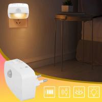 Lámpara Nocturna LED Con Sensor De Movimiento EU Plug Para Decoración De Habitaciones De Niños Pasillo Escaleras WC Lámpara Nocturna Para El Lado Del Cama - details 11