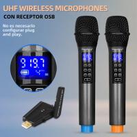 Micrófono Inalámbrico Depusheng W4 Con Eco Acento Bajo Y Bluetooth 98 FT Rango UHF Sistema De Micrófono Portátil Dinámico Para Escenario - details 9