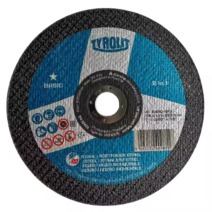 Tyrolit Disco de Corte 178x1,6x22,23 2en1 para acero y acero inoxidable, forma: 41 - 1