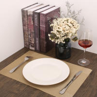 Juego De 6 Tapetes Para Mesa Con Tazas De Acompañamiento En Color Negro Tapetes De Vinilo Tejidos Cruzados Antideslizantes Lavables Para Comedor Cocina Restaurante Estilo Moderno - details 4