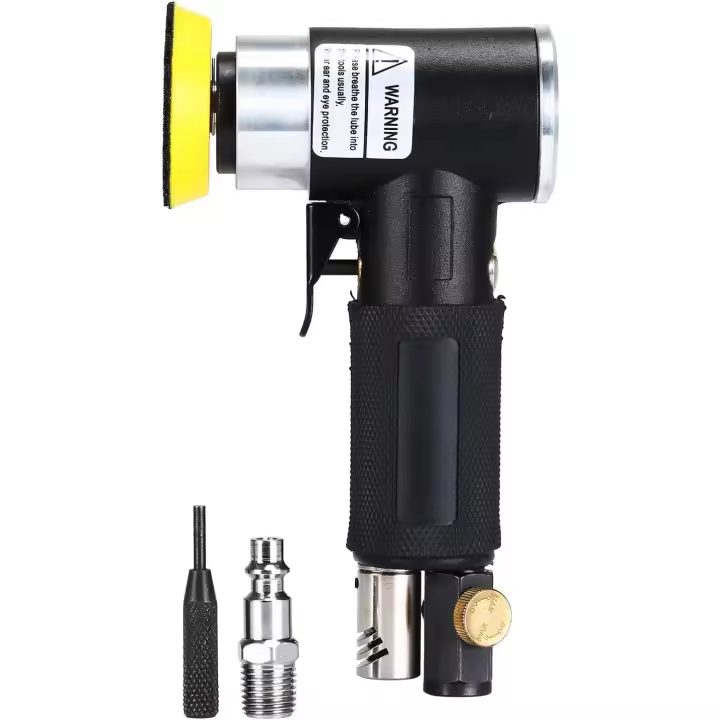 Pulidora Rotary de Ánculos de presión orbital neumática de Aire mini with almohadilla de lijado de 15000 RPM Lijadora neumática Almohadilla de lijado de 2 pulgadas - 1