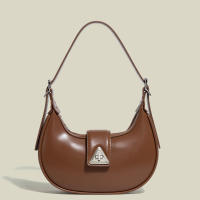 Nueva Bandolera De Mujer De Moda En Forma De Creciente Ligera Y Sólida Bolso De Hombro Único Cruzado De PU Con Lining De Poliéster - details 0