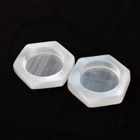 Bol De Piedra Hexagonal Natural Selenita Para Energía Curación Masaje Chakra Reiki Terapia Espiritual Adorno Mineral Blanco Tamaño 63mm Peso 45-55g - details 5