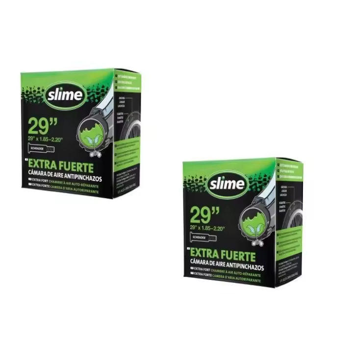 Slime - Pack de 2 Cámaras Antipinchazos de 29 Pulgadas con Líquido Sellante - Válvula AV Schrader - Para Ciclismo - 1