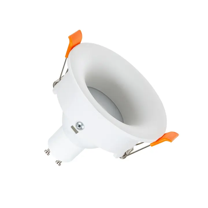 Ledkia Aro Downlight Circular Luz Indirecta Blanco para Bombilla LED GU10 / GU5.3 Corte Ø 70 mm Blanco - 1