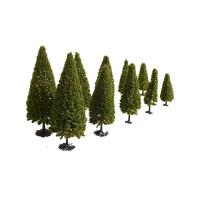10PCS Árboles De Pino Para Modelo De Construcción Mesa De Arena Material De Modelado Pinus Landscape Christmas Tree Tower - details 4