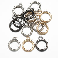 5pcs/Lote Hebilla De Anillo De Resorte Metálica Para DIY Joyería Hebillas De Cadena Conector Para Llaveros Y Manualidades - details 0