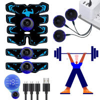 Estimulador Muscular EMS Recargable Por USB 3 En 1 Entrenador De Brazo ABS Y Abdominales Con Almohadillas Inteligentes Para Fitness Y Modelado Corporal - details 6