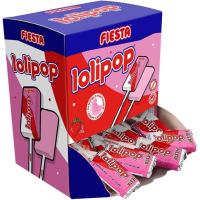 Lolipop Fresa - Caja 20 unid - Lolipop Sabor Fresa FIESTA - Edicion Especial 20 Unidades de Lolipop - Ideal Regalo - details 0