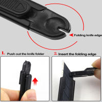 Cuchillo De Utilidad 9mm Con Corte De Snap off Para Manualidades Y Corte De Papel Estación De Desempaque Portátil Herramienta DIY - details 3